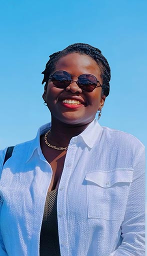 a photo of S&T graduate student Lilian Albirika